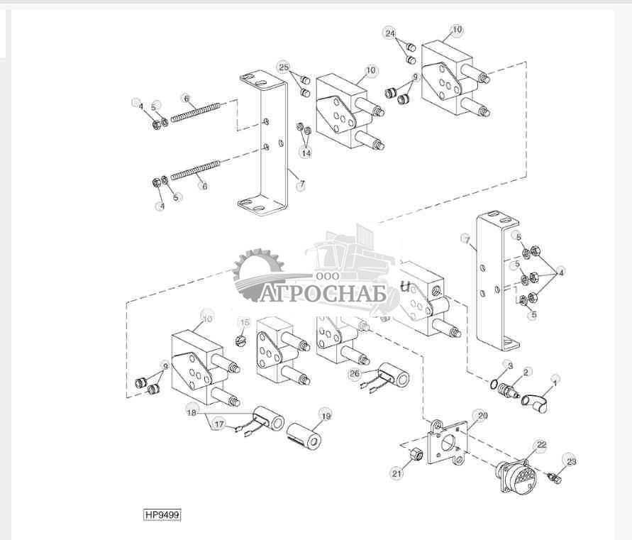 Six Stack Solenoid Control Valve Module Assembly And Mountings 9550 ( 